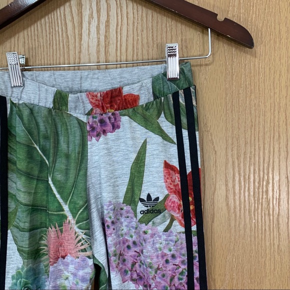 Adidas Original Leggings Botanical Floral Trefoil - Picture 3 of 9